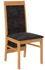 Chaise en bois clair de hêtre et tissu 34 couleurs Komba
