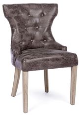 Chaise en bois d'hévéa marron Azaria - Lot de 2