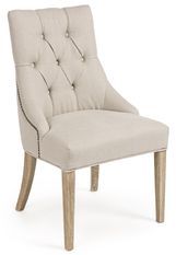 Chaise en bois de chêne beige Cally - Lot de 2