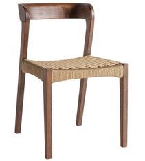 Chaise en bois de chêne massif et fibres naturelles RUBIO