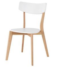 Chaise en bois de chêne naturel et bois blanc Brika