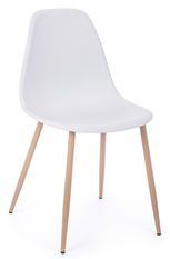 Chaise en polypropylène blanc Sebastien - Lot de 4
