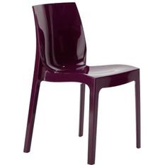 Chaise en polypropylène brillant ROMIA - Usage intérieur/extérieur