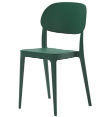 Chaise en polypropylène vert forêt Kate - Lot de 4