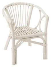 Chaise enfant rotin blanc Filon L 42 cm