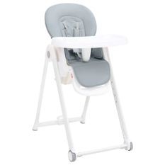 Chaise haute bébé Gris clair Aluminium