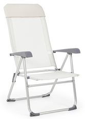 Chaise haute de jardin aluminium blanc Avany - Lot de 4