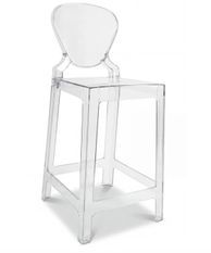 Chaise haute design transparent ou opaque KALERIA