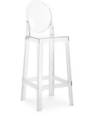 Chaise haute design transparent ou opaque LOUIVA
