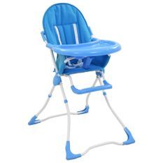 Chaise haute pour bébé Bleu et blanc