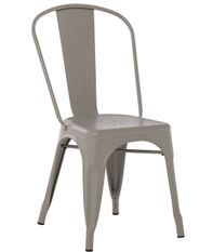 Chaise industrielle acier brillant gris Kontoir