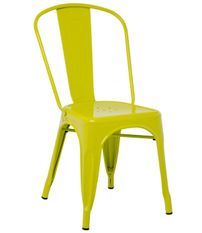 Chaise industrielle acier brillant vert anis Vinto - Lot de 2