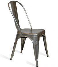 Chaise industrielle acier bronze Woody