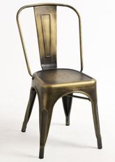 Chaise industrielle acier vintage bronze Kontoir
