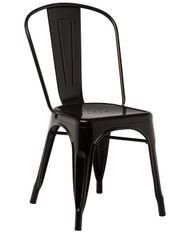 Chaise industrielle en acier brillant KONTOIR