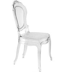 Chaise inspiration Louis XV design transparent Modina - Lot de 2