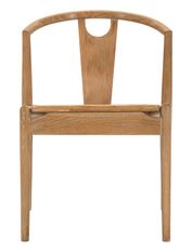 Lot de 2 chaises japonaise bois et rotin design zen