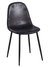 Chaise KELA style industriel – Simili cuir vintage & pieds en acier noir