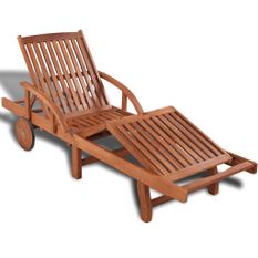 Chaise longue Bois d'acacia solide 3