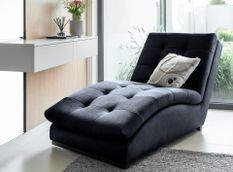 Chaise longue en velours BORA – Moderne & confortable