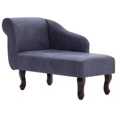 Chaise longue Gris Similicuir daim Luka