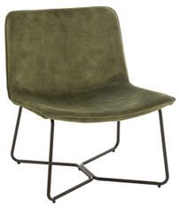 Chaise lounge métal vert Livia L 71 cm