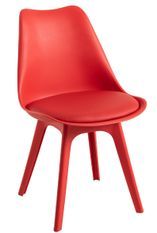 Chaise moderne ARKO - Polypropylène & coussin en simili cuir