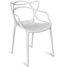 Chaise moderne avec accoudoirs polypropylène blanc Beliano