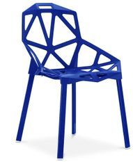 Chaise moderne avec accoudoirs polypropylène bleu Spider