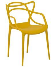 Chaise moderne avec accoudoirs polypropylène jaune Beliano