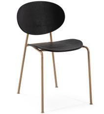 Chaise moderne noir et pieds métal doré NIVO