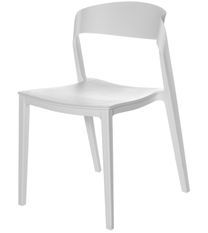 Chaise moderne polypropylène blanc Adel