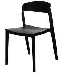 Chaise moderne polypropylène noir Adel