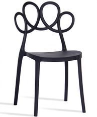 Chaise moderne polypropylène noir Maximiliano