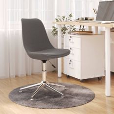 Chaise pivotante de bureau Gris clair Tissu 2