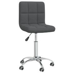 Chaise pivotante de bureau Gris foncé Tissu 12