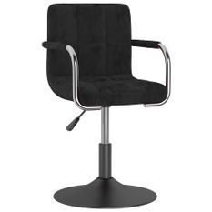 Chaise pivotante de bureau Noir Velours 15