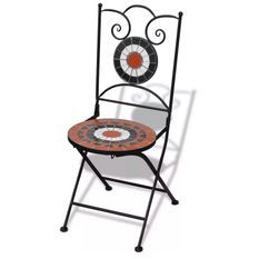 Chaise pliable métal et céramique multicolore Ivai - Lot de 2