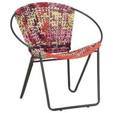 Chaise ronde Chindi Multicolore Tissu