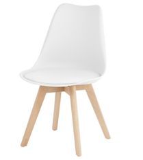 Chaise scandinave premium Karyna – Assise en simili cuir et pieds en bois de Hêtre