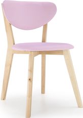 Chaise scandinave rose Caprice - Lot de 2