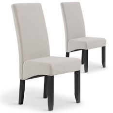 Chaise Tissu Beige Soft - Lot de 2
