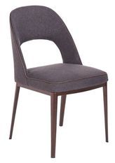 Chaise tissu et pieds acier Larana - lot de 2