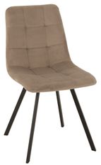 Chaise tissu métal beige Megara