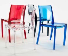 Chaise Transparente empilable Eklat - 4 couleurs