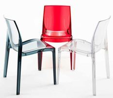 Chaise Transparente empilable Koulio - 3 couleurs