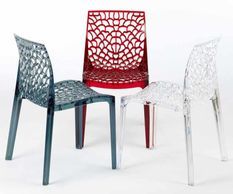 Chaise Transparente empilable Pikazo - 3 couleurs