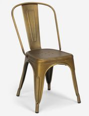 Chaise vintage métal doré Kintal