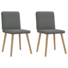 Chaises à manger lot de 2 gris foncé tissu