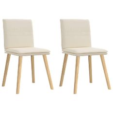 Chaises à manger lot de 2 Lin